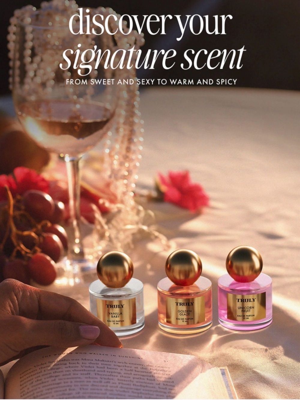TRULY Mini Perfume Trio in Pink & Gold NIB